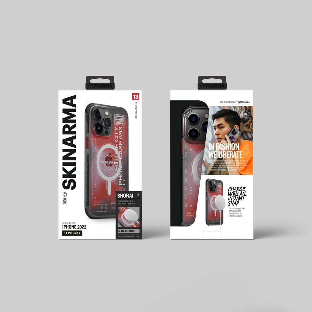 iPhone 14 Pro Max Kılıf SkinArma Şeffaf Airbag Tasarımlı M-safe Şarj Özellikli Shorai Kılıf