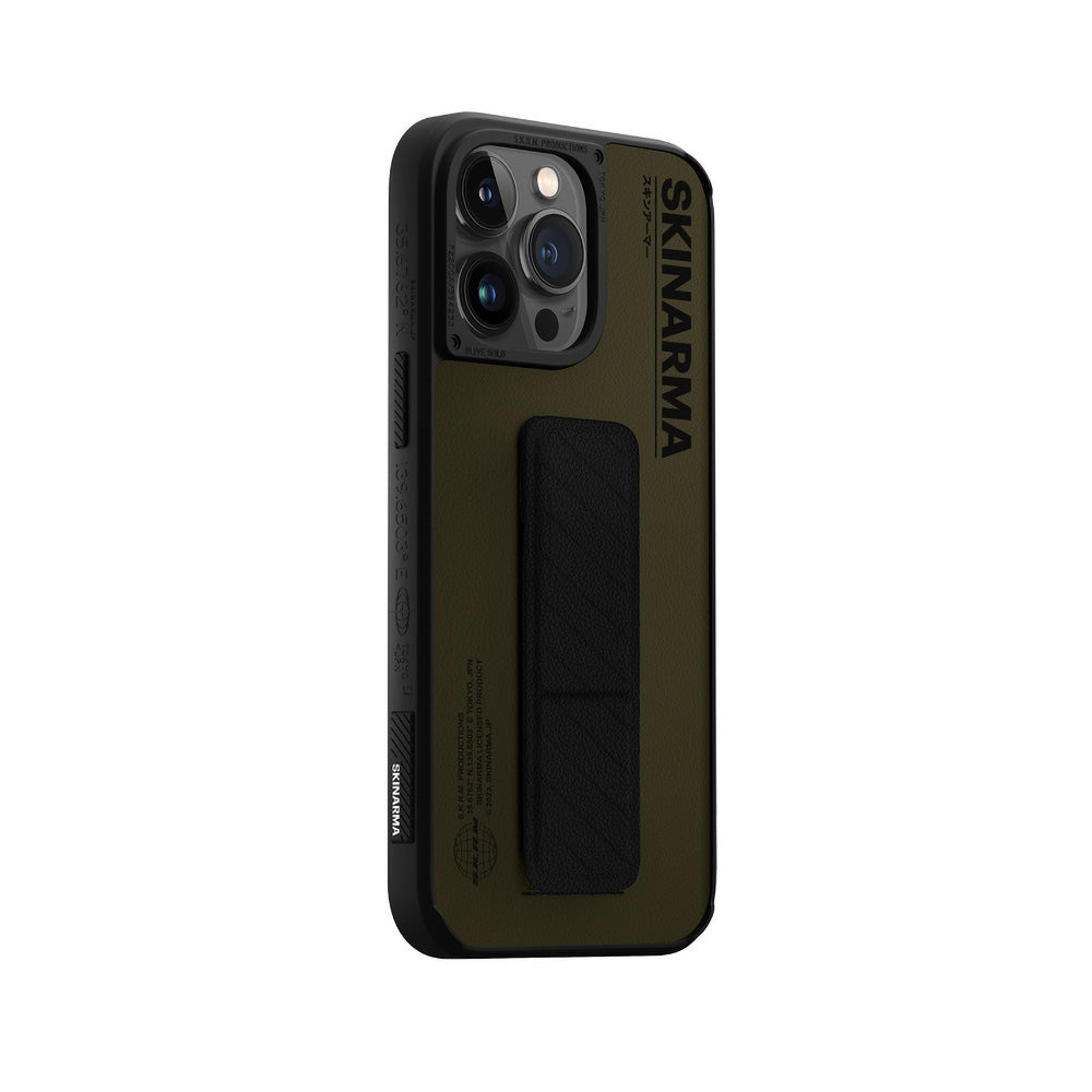 iPhone 14 Pro Max Kılıf SkinArma Standlı Deri Görünümlü Gyo Kılıf