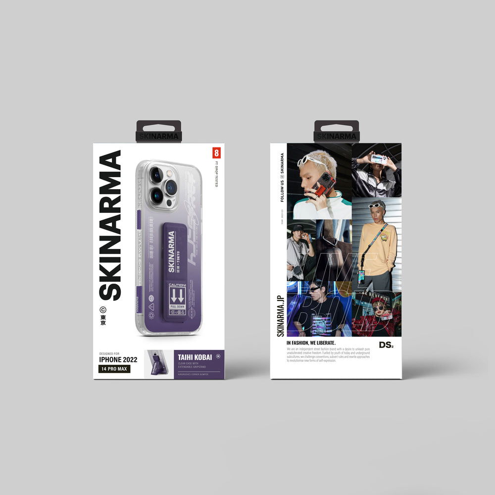 iPhone 14 Pro Max Kılıf SkinArma Standlı Şeffaf Tasarımlı Taihi Kobai Kılıf