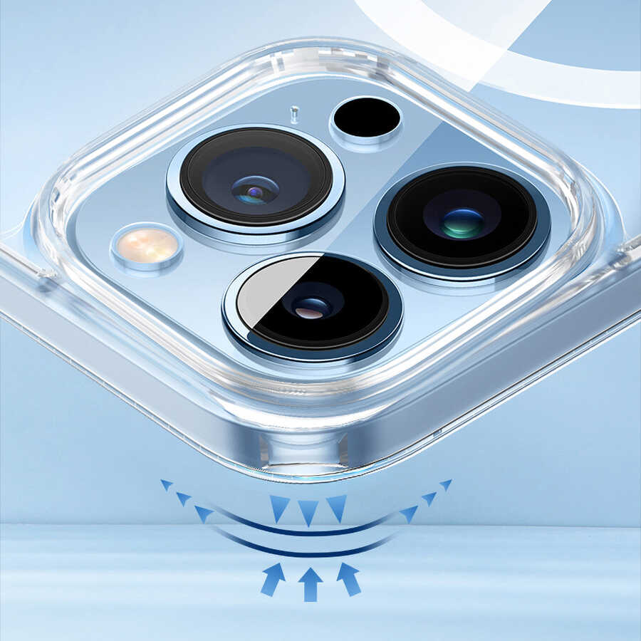 iPhone 14 Pro Max Kılıf Standlı M-safe Wireless Şarj Özellikli Wiwu Aurora Serisi Kılıf