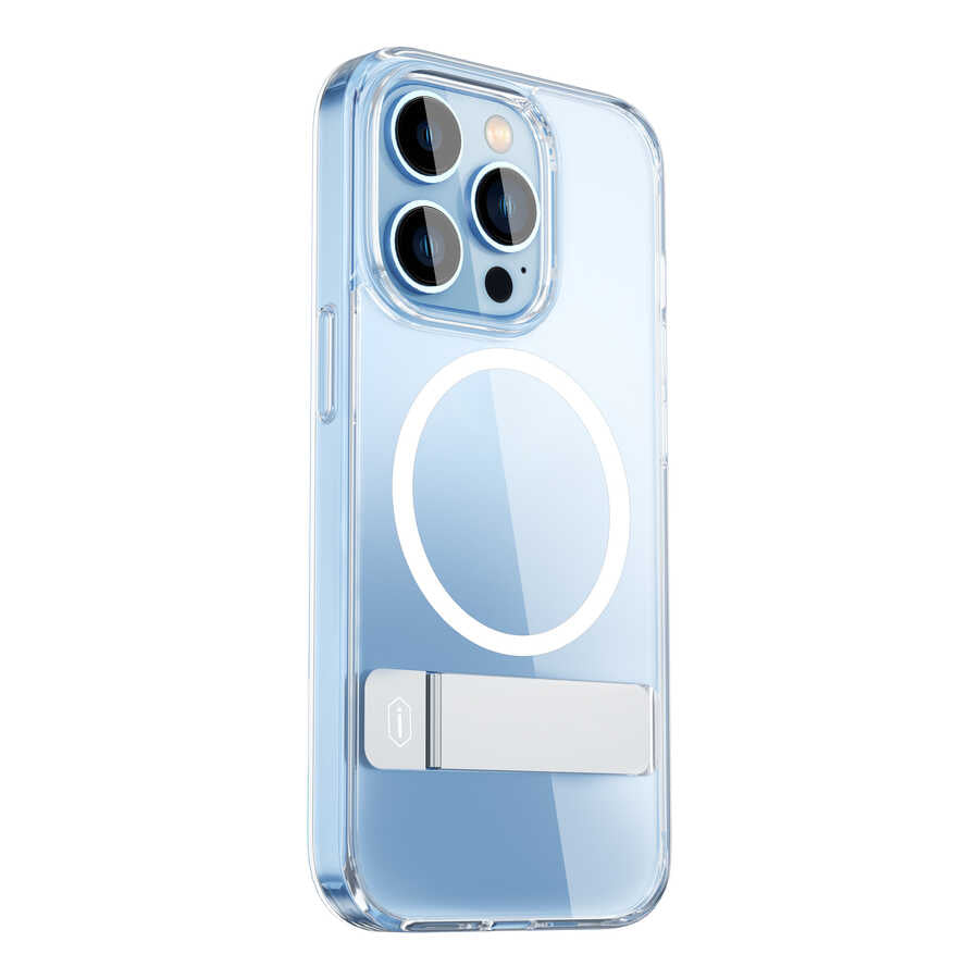 iPhone 14 Pro Max Kılıf Standlı M-safe Wireless Şarj Özellikli Wiwu Aurora Serisi Kılıf