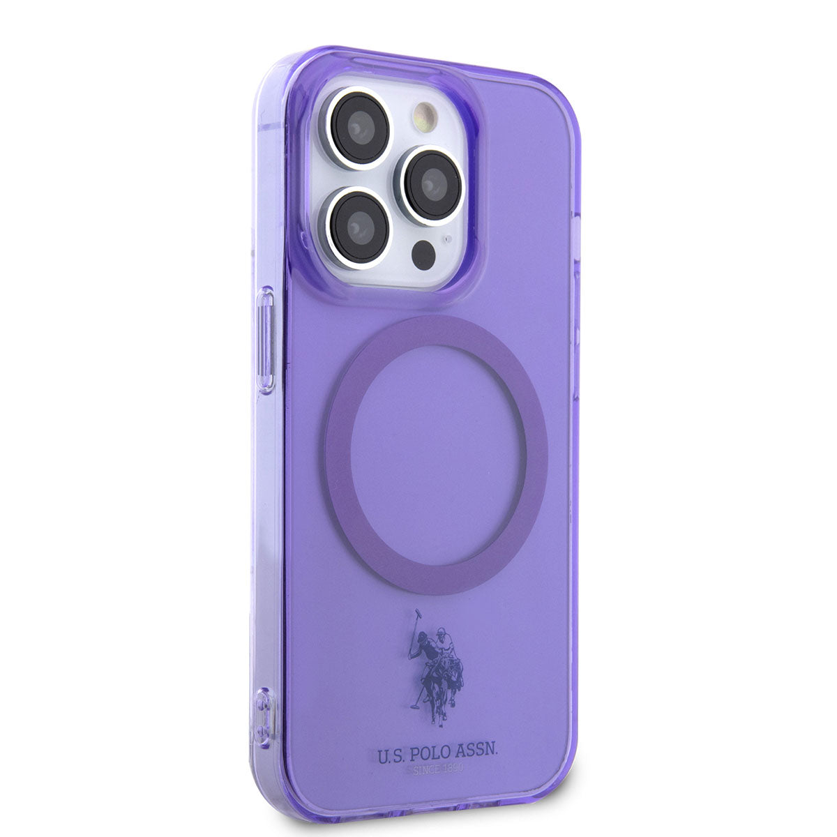 iPhone 14 Pro Max Kılıf U.S. POLO ASSN. M-safe Şarj Özellikli Transparan Tasarım Kılıf