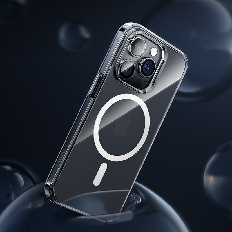 iPhone 14 Pro Max Kılıf Wireless Şarj Destekli Benks Yeni Magnetik Crystal PC Kılıf