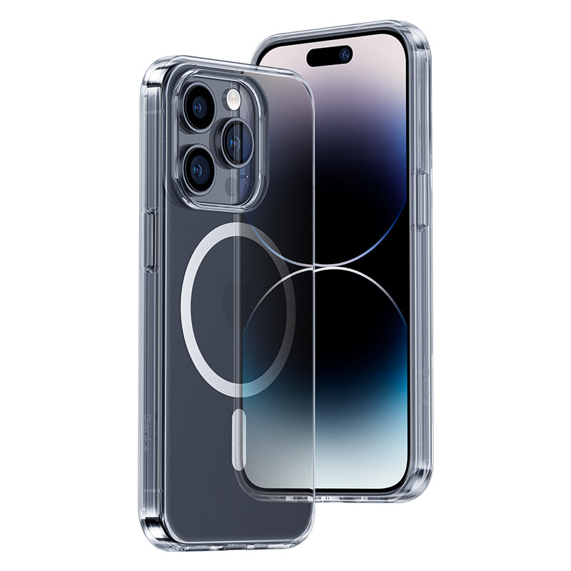 iPhone 14 Pro Max Kılıf Wireless Şarj Destekli Benks Yeni Magnetik Crystal PC Kılıf
