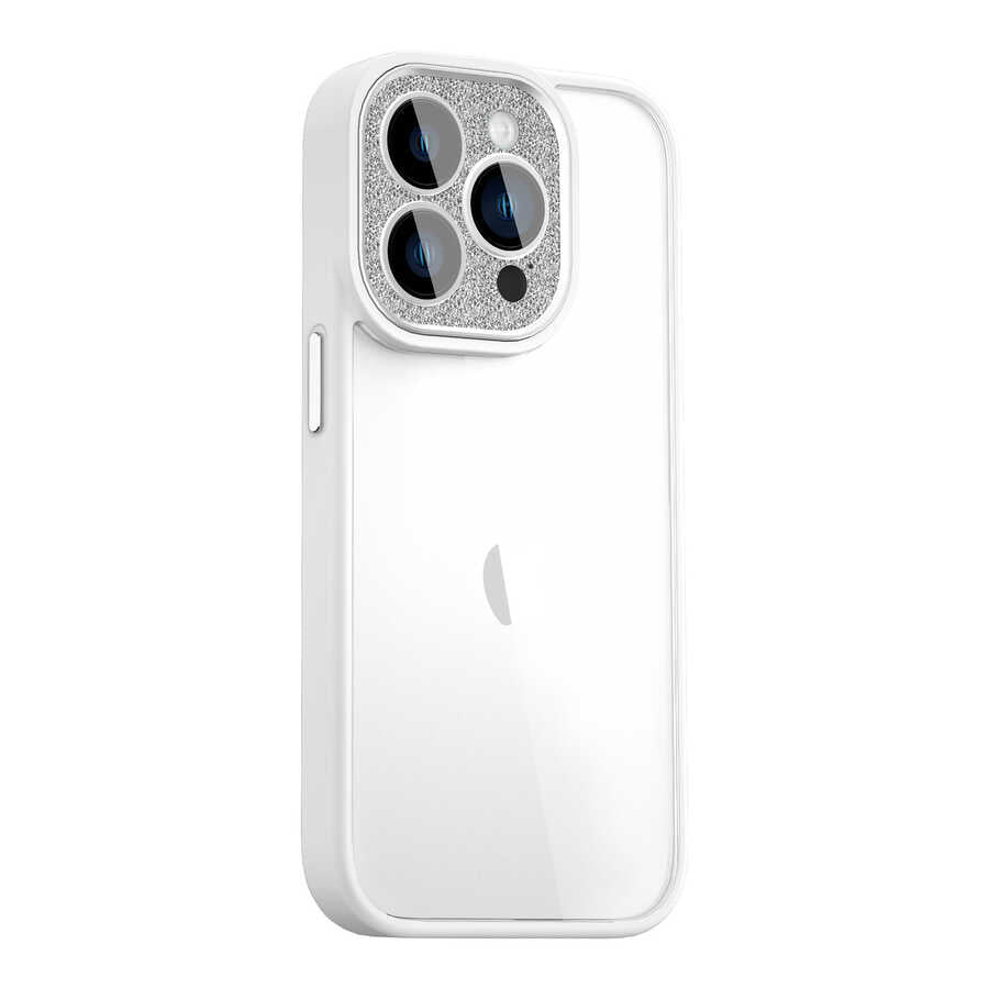 iPhone 14 Pro Max Kılıf Wiwu GCC-105 Lens Korumalı Renkli Kenar Arkası Şeffaf Multicolor Kılıf