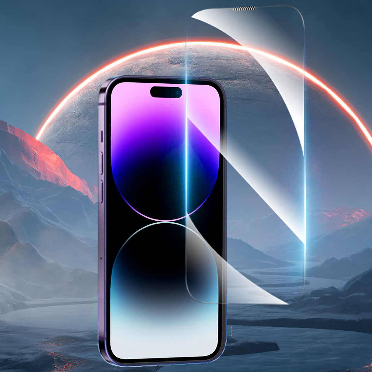 iPhone 14 Pro Max Youngkit Antistatik Ve Antidust Kolay Uygulama Aparatlı Cam Ekran Koruyucu