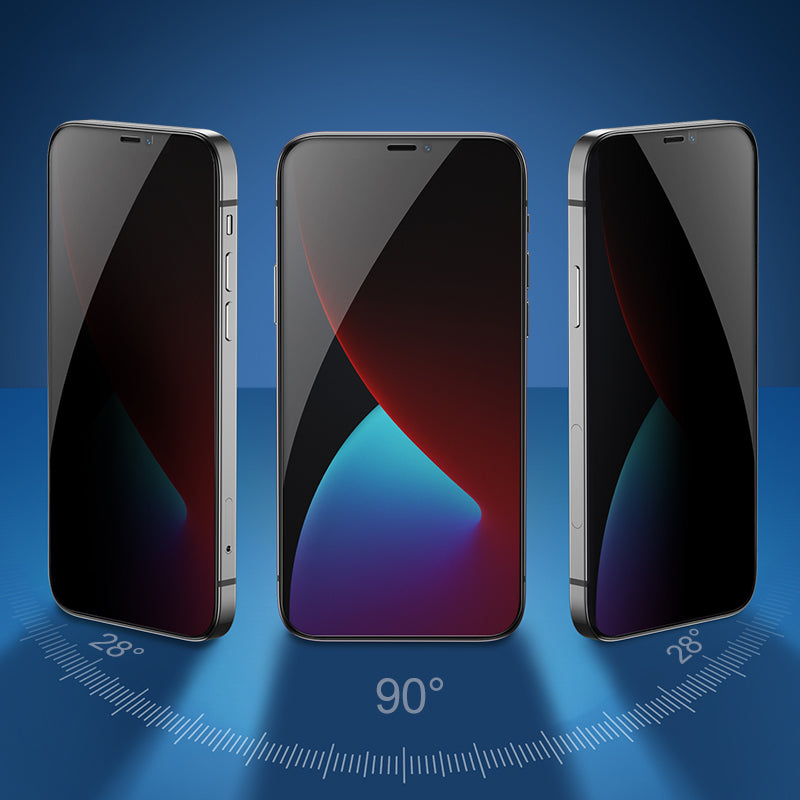 iPhone 14 Pro Max Zore Kolay Uygulama Aparatlı 5D Magic Privacy Glass Hayalet Cam Ekran