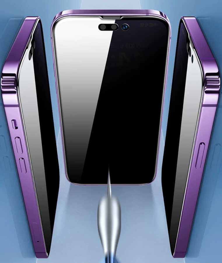 iPhone 14 Pro Max Zore Kor Privacy Cam Ekran Koruyucu