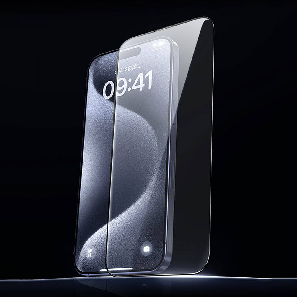 iPhone 14 Pro Wiwu GT-008 Polimer Oleofobik Kaplama Şeffaf Pürüzsüz Temperli Cam Ekran Koruyucu 10'lu Paket