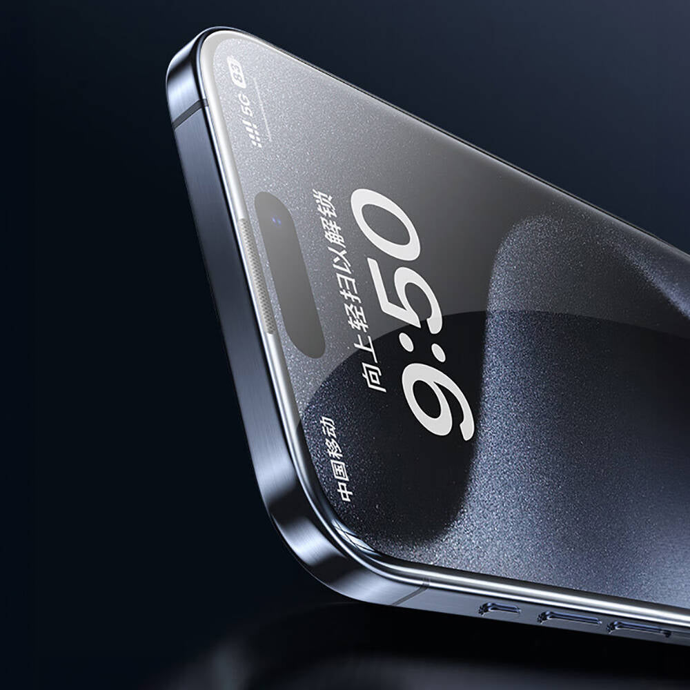 iPhone 14 Pro Wiwu SQ-008 Oleofobik Easy Install Darbeye Karşı Dayanıklı Temperli Cam Ekran Koruyucu + Kolay Uygulama Aparatlı