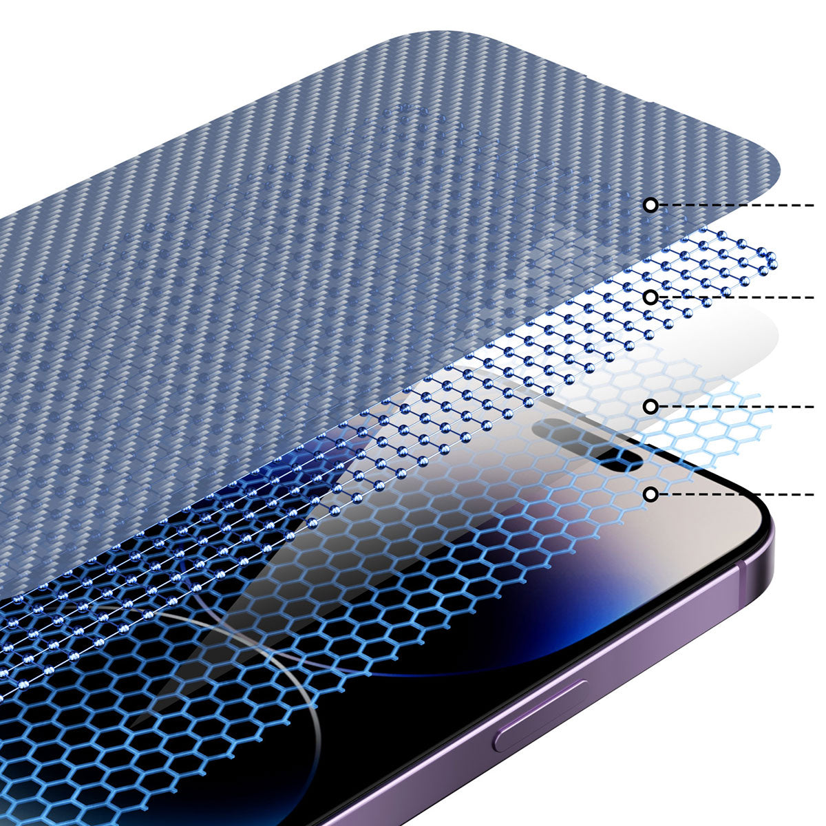 iPhone 14 Pro Youngkit Antistatik Ve Antidust Kolay Uygulama Aparatlı Cam Ekran Koruyucu