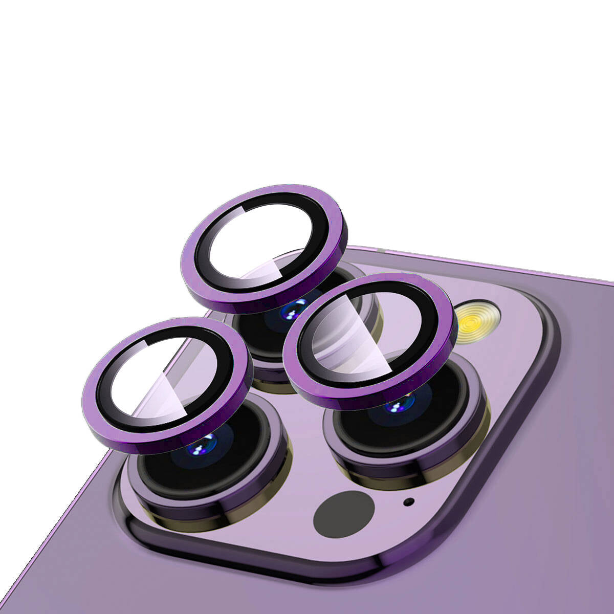 iPhone 14 Pro Zore CL-12 Premium Safir Parmak İzi Bırakmayan Anti-Reflective Kamera Lens Koruyucu