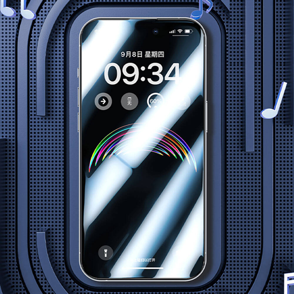 iPhone 15 Benks Anti-Dust Toz Önleyici Özellikli Gaming Ekran Koruyucu