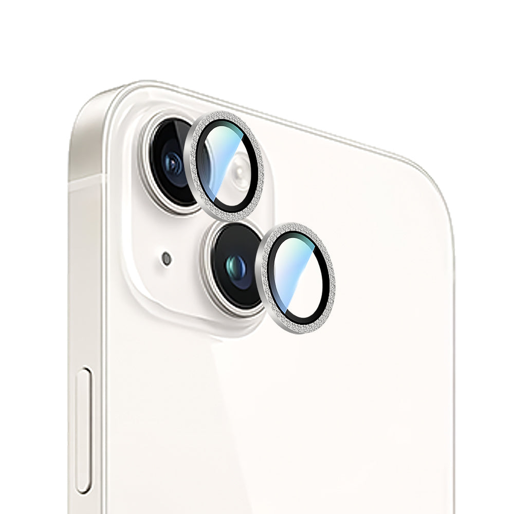 iPhone 15 CaseWorld Alloy Sparkling Diamond Serisi Taşlı Lens Koruyucu