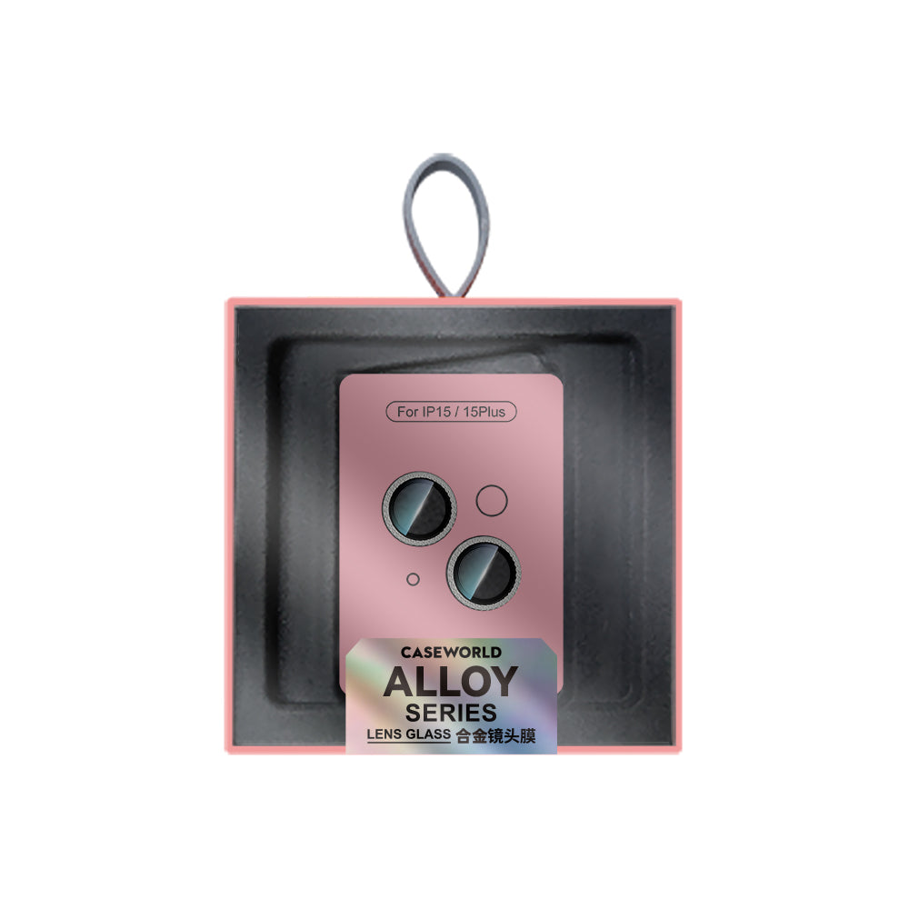 iPhone 15 CaseWorld Alloy Sparkling Diamond Serisi Taşlı Lens Koruyucu