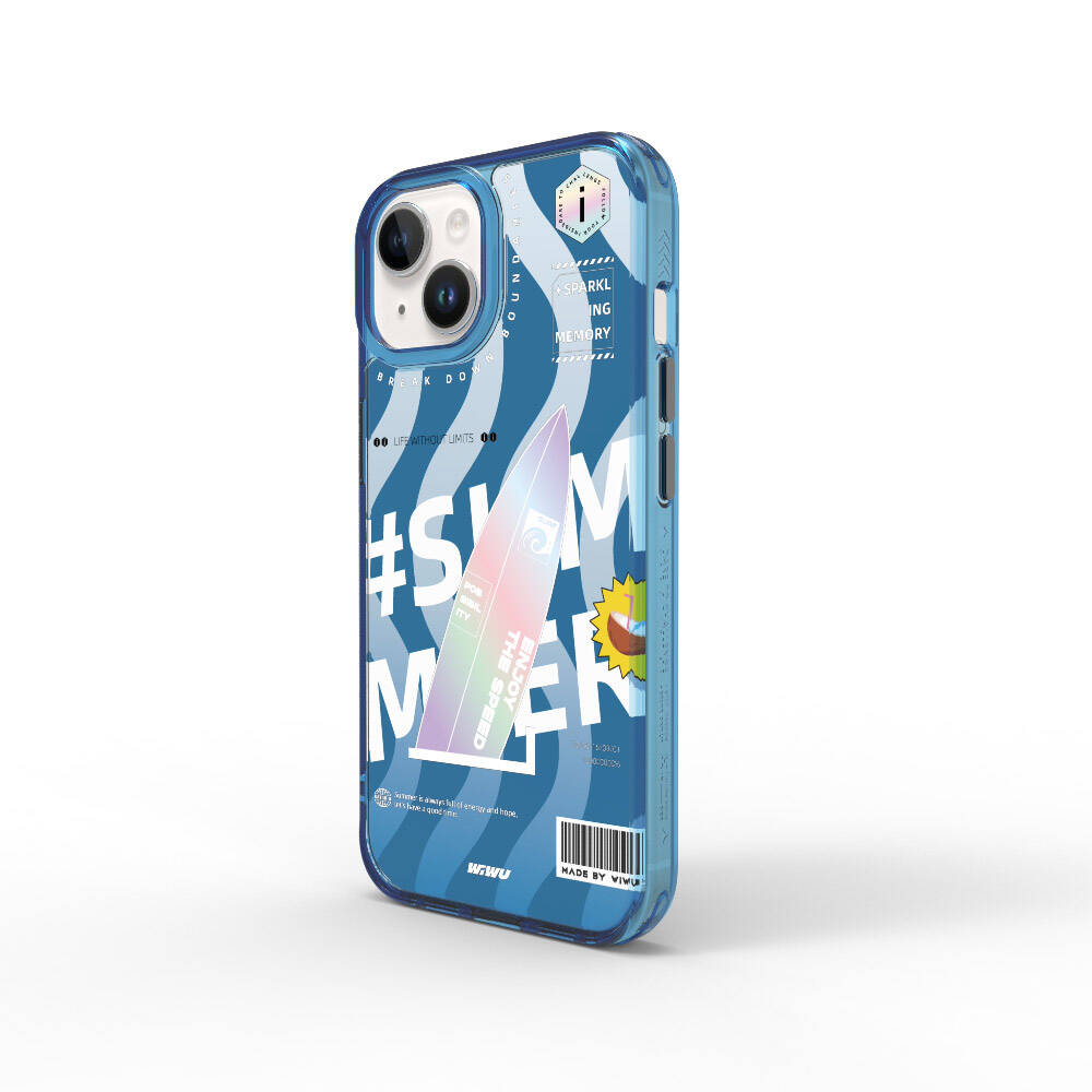 iPhone 15 Kılıf Çift Katman Desenli Wiwu Summer Serisi Kılıf