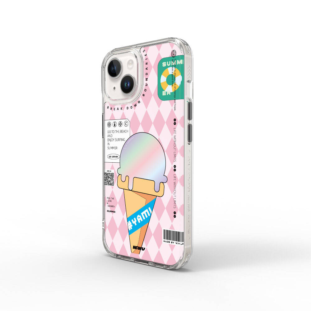 iPhone 15 Kılıf Çift Katman Desenli Wiwu Summer Serisi Kılıf