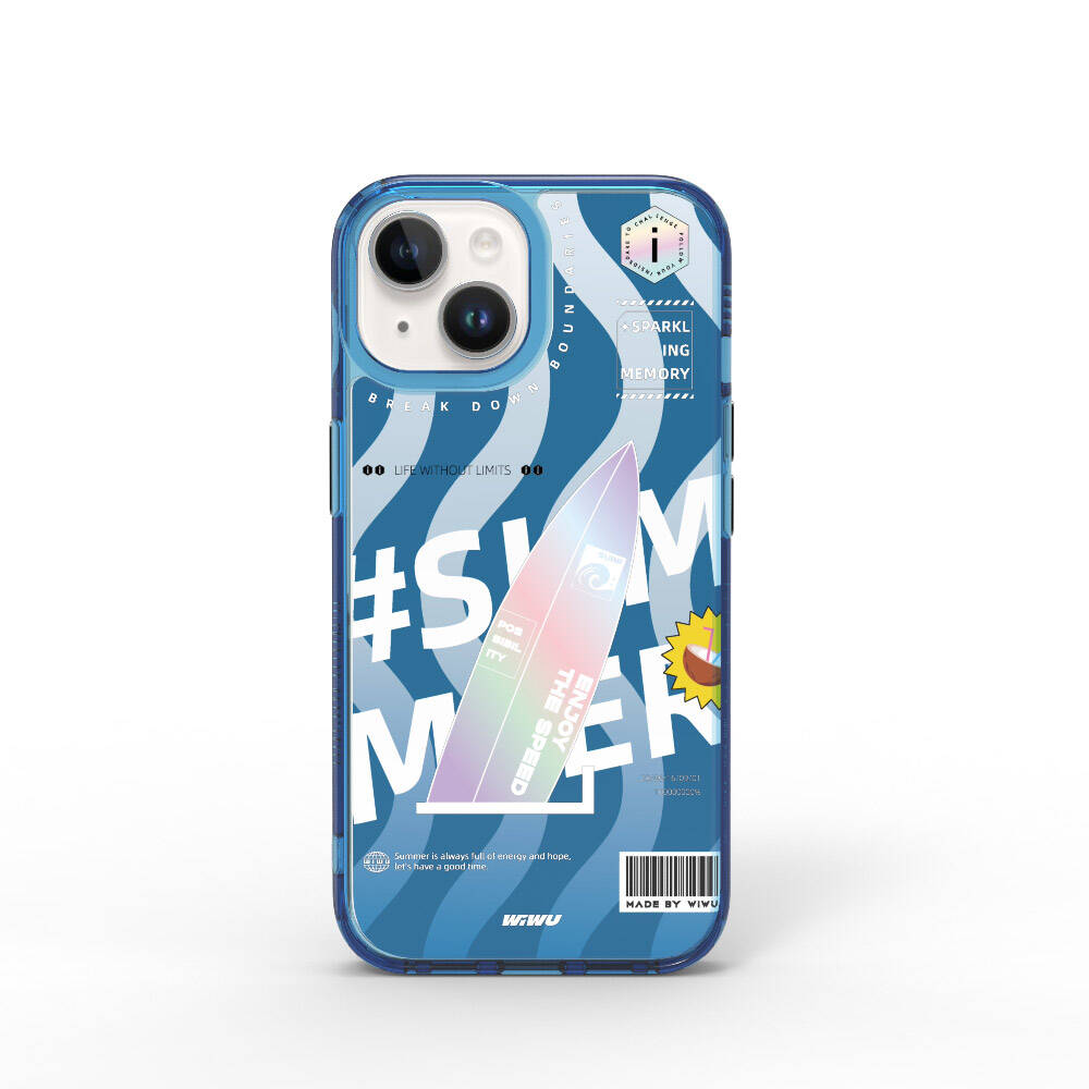 iPhone 15 Kılıf Çift Katman Desenli Wiwu Summer Serisi Kılıf
