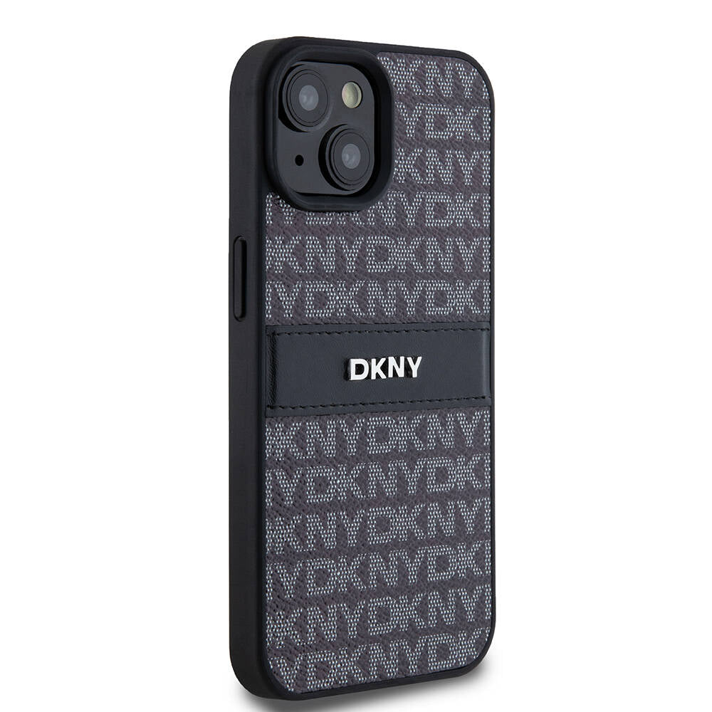 iPhone 15 Kılıf DKNY Orijinal Lisanslı 3D Yazılı Repeat Texture Pattern Kılıf