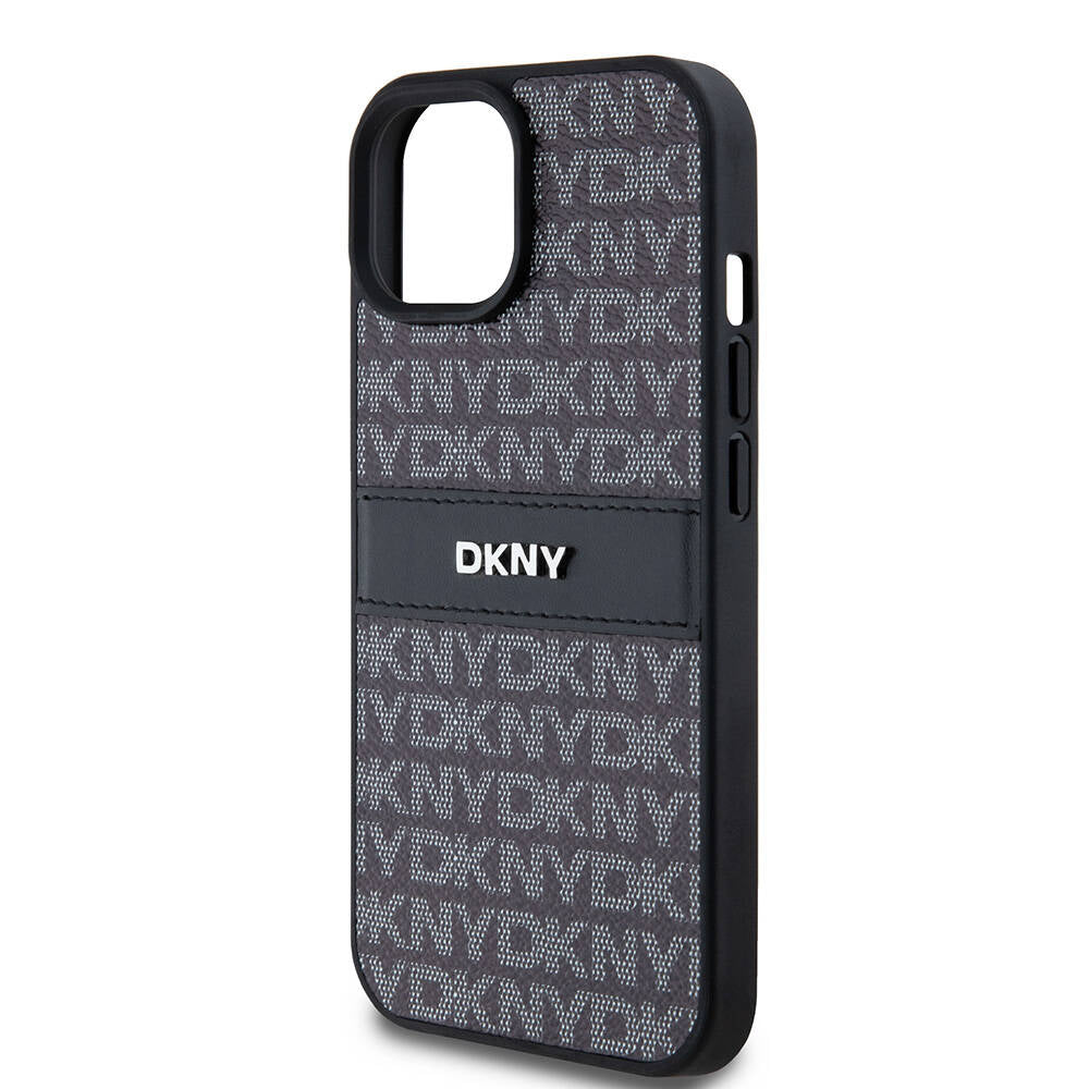 iPhone 15 Kılıf DKNY Orijinal Lisanslı 3D Yazılı Repeat Texture Pattern Kılıf