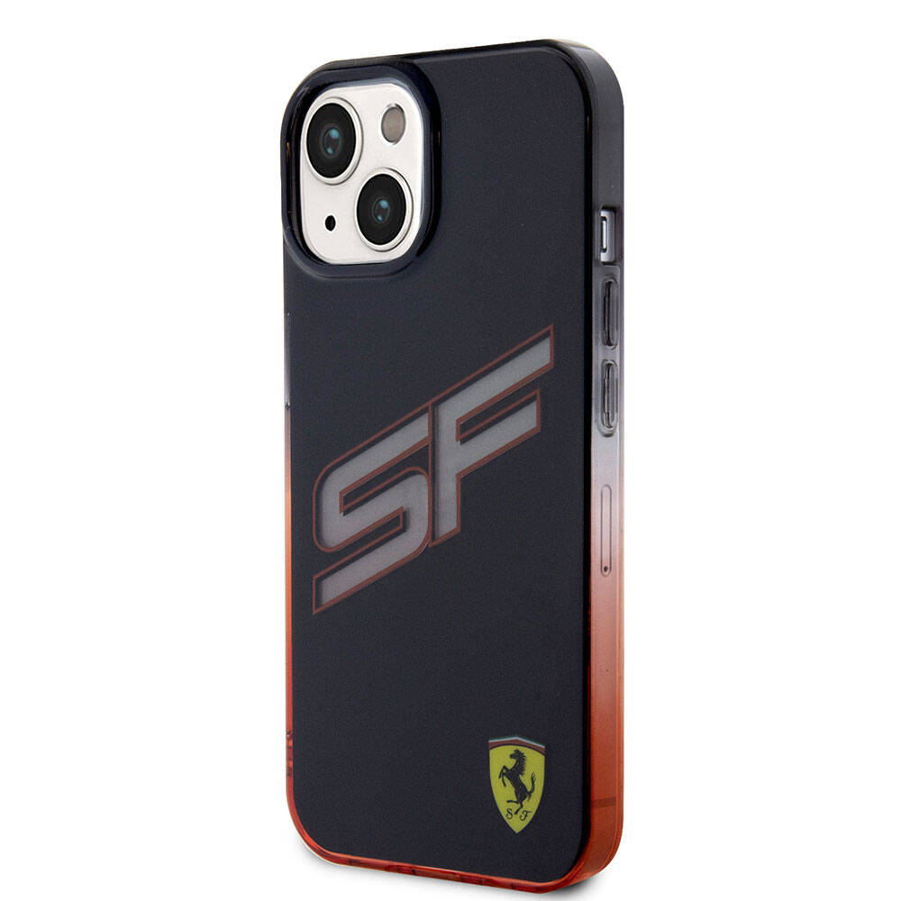 iPhone 15 Kılıf Ferrari Orijinal Lisanslı Transparan SF Yazılı Kenarları Renk Geçişli Kılıf