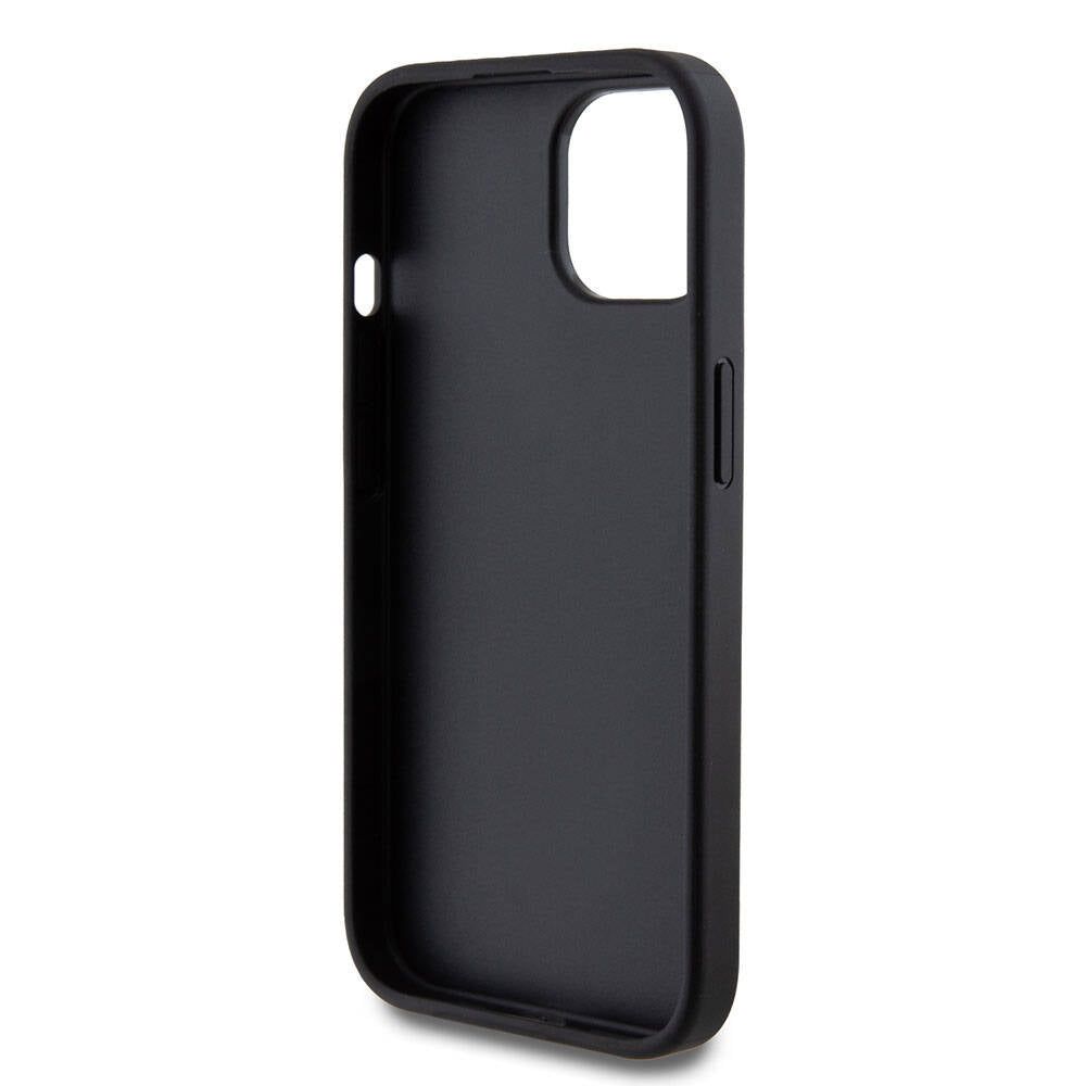 iPhone 15 Kılıf Guess Orijinal Lisanslı 4G Büyük Metal Logolu Glitter Kılıf