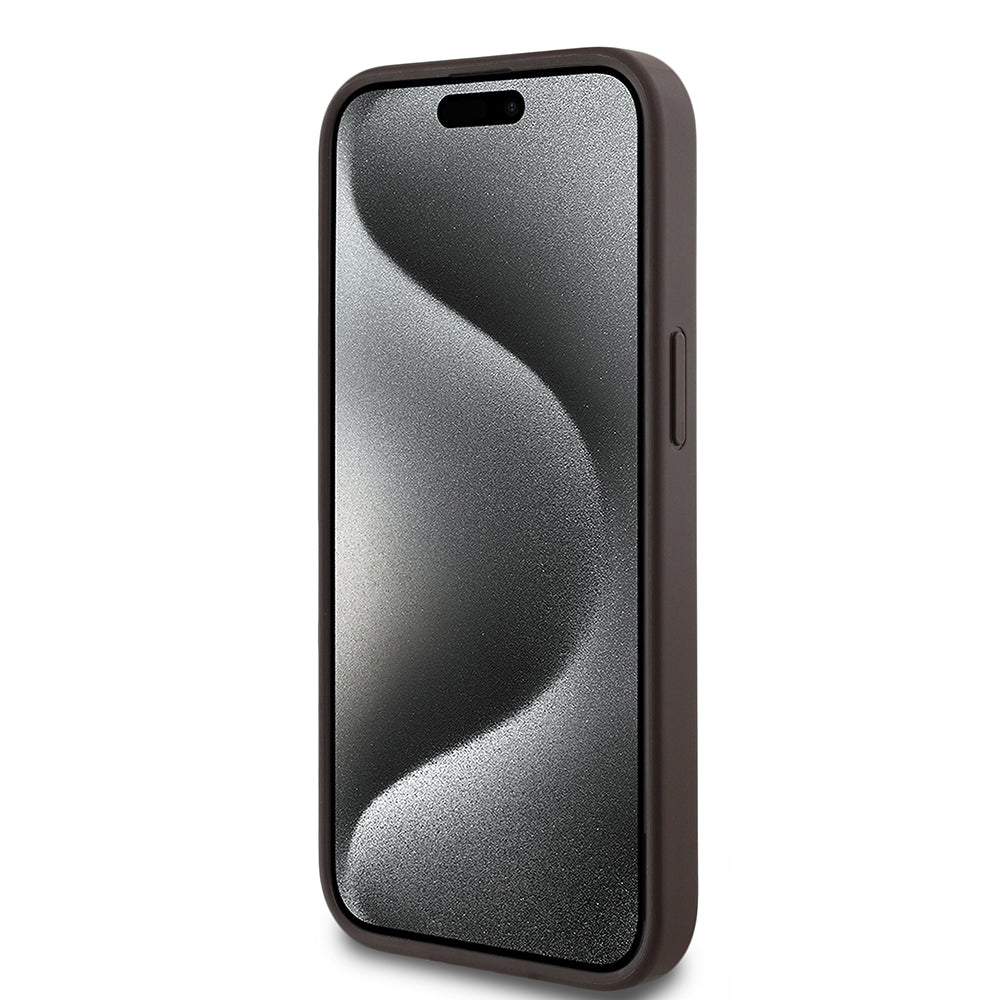 iPhone 15 Kılıf Guess Orijinal Lisanslı M-safe Şarj Özellikli Yazı Logolu Circle Classic Kılıf