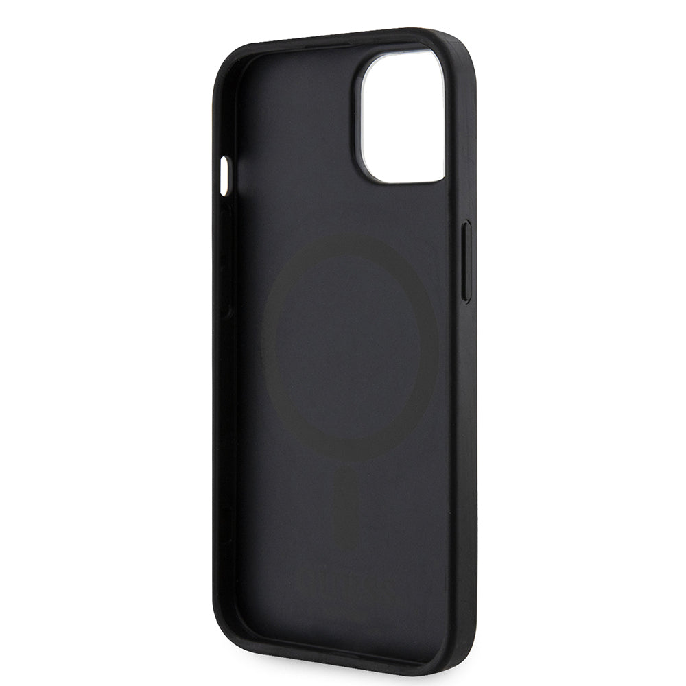 iPhone 15 Kılıf Guess Orijinal Lisanslı M-safe Şarj Özellikli 4G Şerit Tasarımlı Printed Kılıf