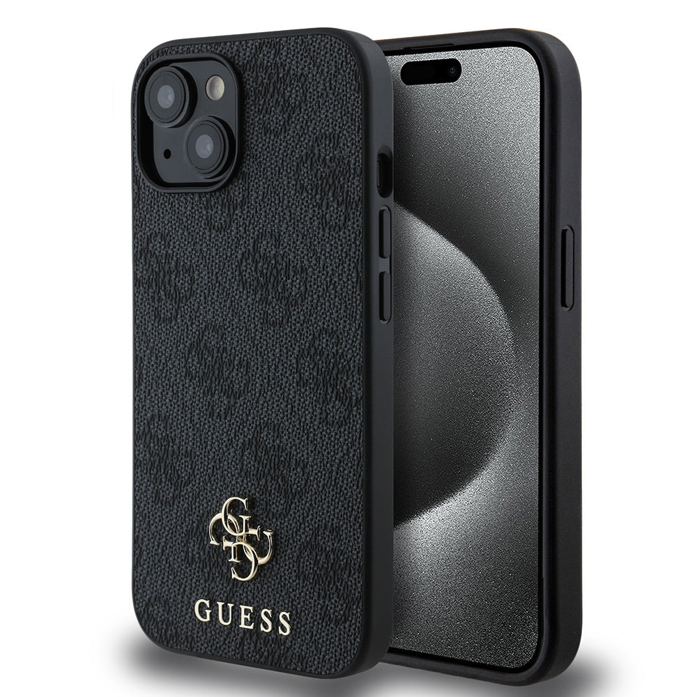 iPhone 15 Kılıf Guess Orijinal Lisanslı M-safe Şarj Özellikli Small 4G Classic Kılıf
