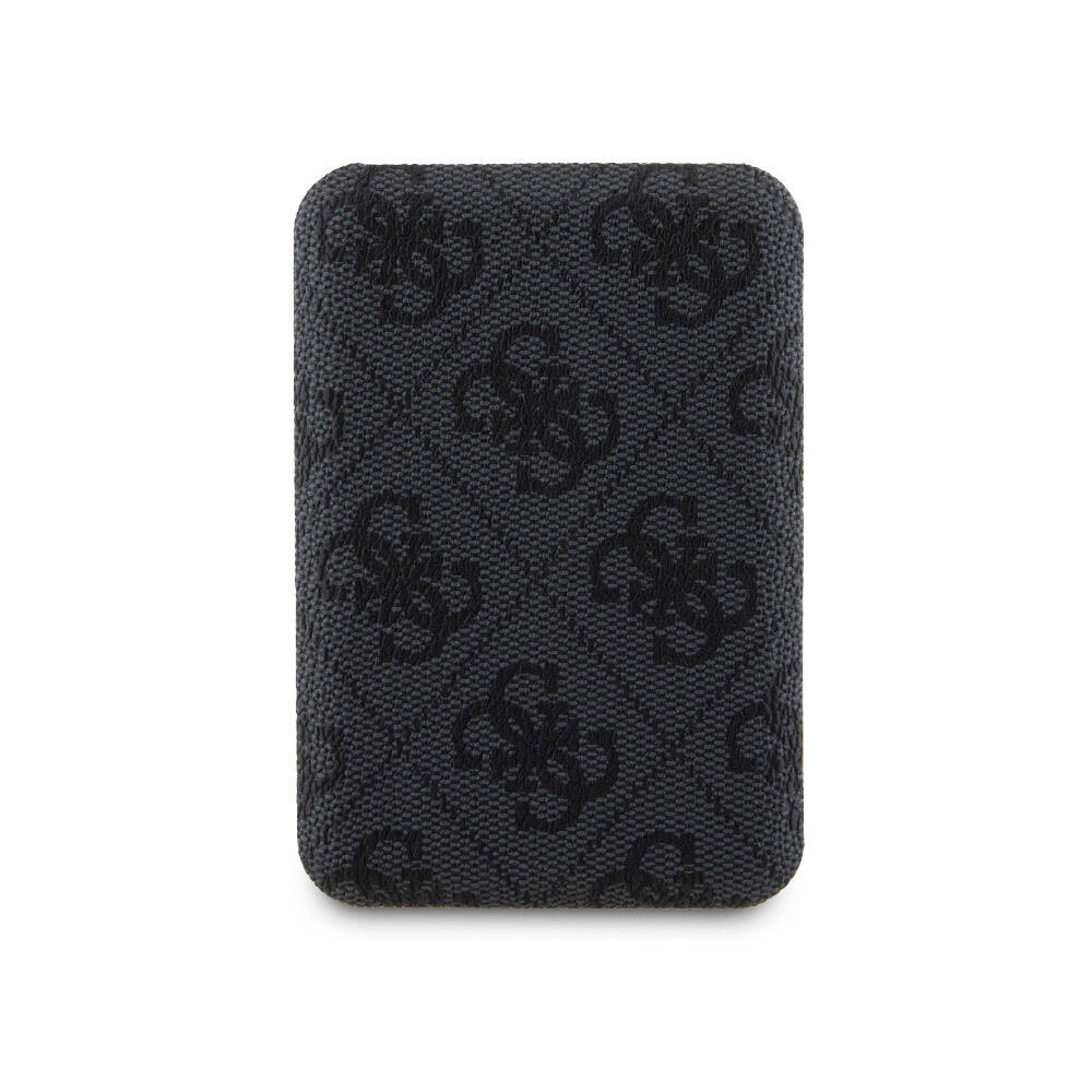 iPhone 15 Kılıf Guess Orijinal Lisanslı M-safe Şarj Özellikli Yazı Logolu 4G Desenli Kılıf + Powerbank 5000mAh 2in1 Set