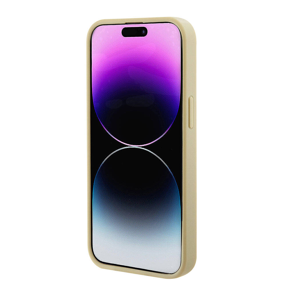 iPhone 15 Kılıf Guess Orijinal Lisanslı M-safe Şarj Özellikli Yazı Logolu Saffiano Kılıf