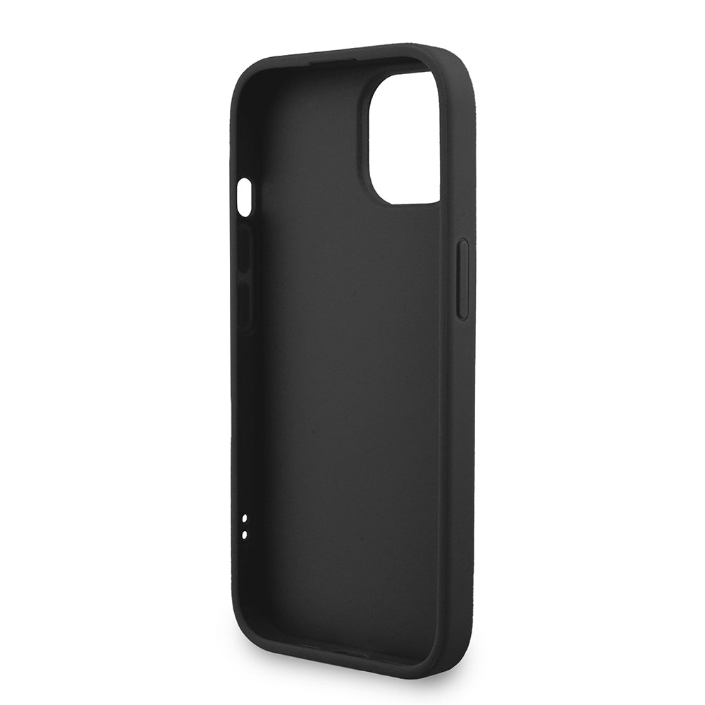 iPhone 15 Kılıf Guess Orijinal Lisanslı PU Deri Bilek Askı İpli Metal Büyük 4G ve Yazı Logolu Kılıf