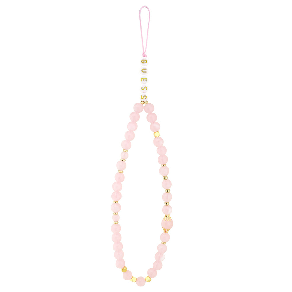 iPhone 15 Kılıf Guess Orijinal Lisanslı PU Deri Bilek Askı İpli Metal Büyük 4G ve Yazı Logolu Kılıf