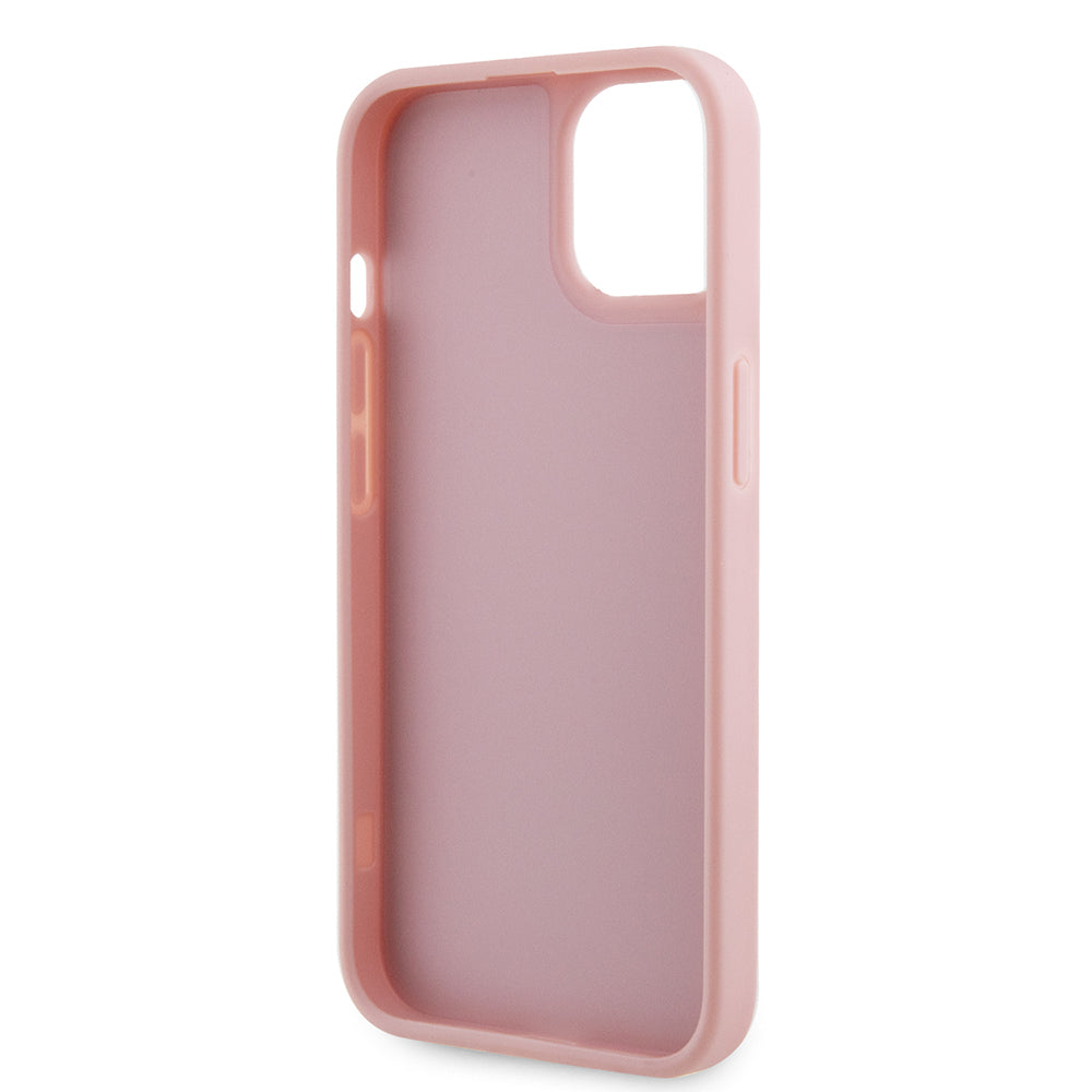 iPhone 15 Kılıf Guess Orijinal Lisanslı Taşlı Arka Yüzey Üçgen Logolu Kılıf