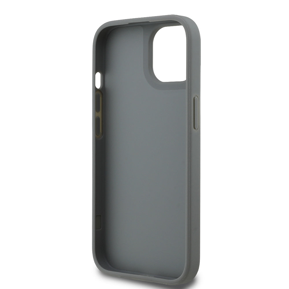 iPhone 15 Kılıf Guess Orijinal Lisanslı Taşlı Arka Yüzey Üçgen Logolu Kılıf