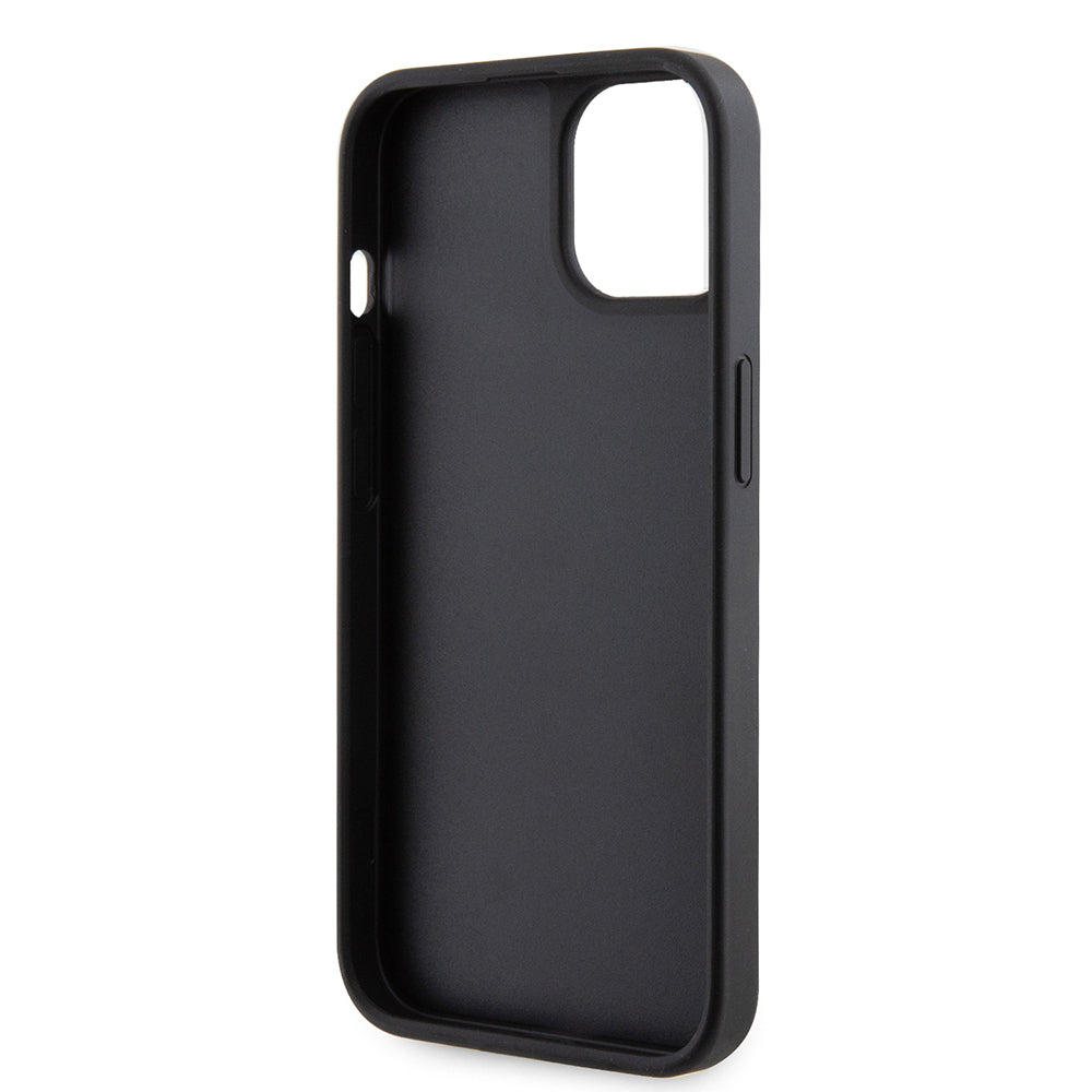 iPhone 15 Kılıf Guess Orijinal Lisanslı Taşlı Arka Yüzey Üçgen Logolu Kılıf