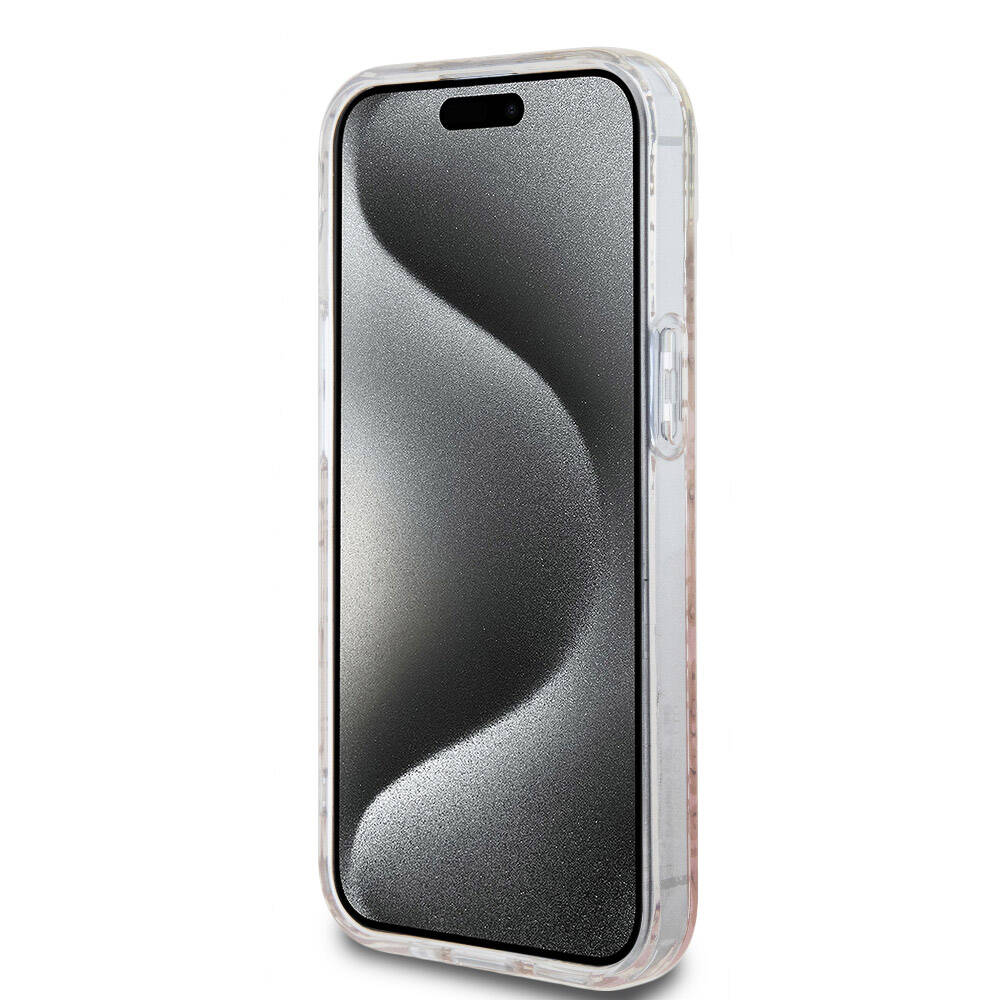 iPhone 15 Kılıf Hello Kitty Orijinal Lisanslı Renk Geçişli Elektroplating Kaplama Kitty Head Desenli Kılıf