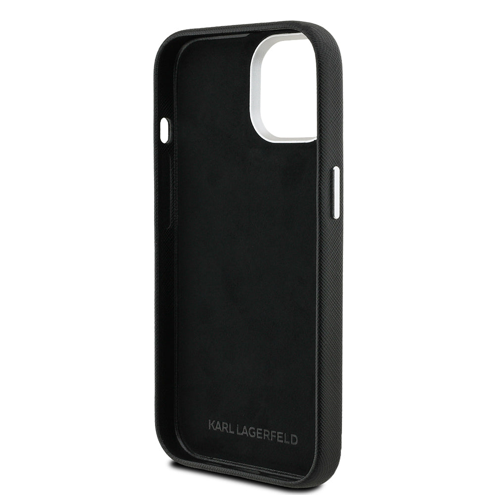 iPhone 15 Kılıf Karl Lagerfeld Orijinal Lisanslı K&C Heads Pin Kılıf