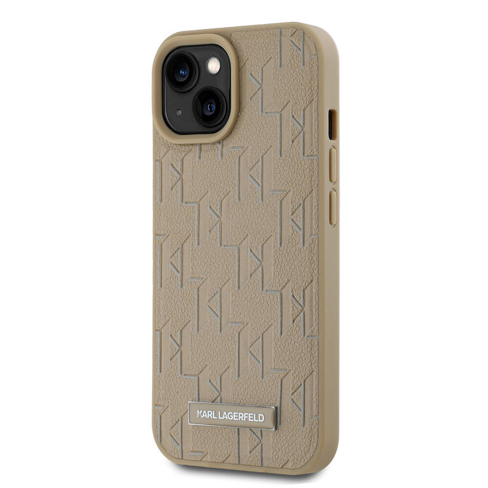 iPhone 15 Kılıf Karl Lagerfeld Orijinal Lisanslı M-safe Şarj Özellikli KL Yazılı Hot Stamp Kılıf