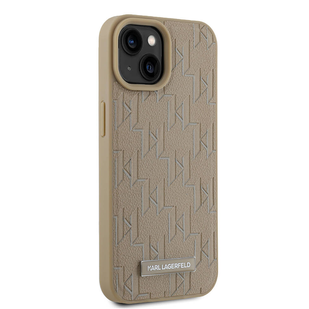iPhone 15 Kılıf Karl Lagerfeld Orijinal Lisanslı M-safe Şarj Özellikli KL Yazılı Hot Stamp Kılıf