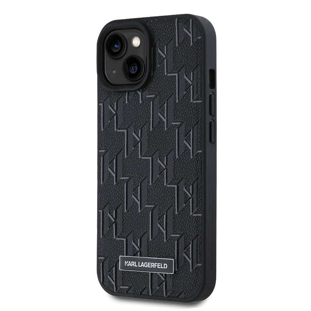 iPhone 15 Kılıf Karl Lagerfeld Orijinal Lisanslı M-safe Şarj Özellikli KL Yazılı Hot Stamp Kılıf