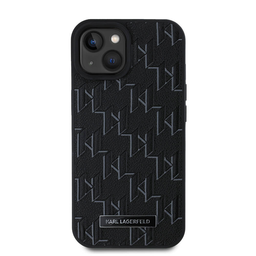 iPhone 15 Kılıf Karl Lagerfeld Orijinal Lisanslı M-safe Şarj Özellikli KL Yazılı Hot Stamp Kılıf