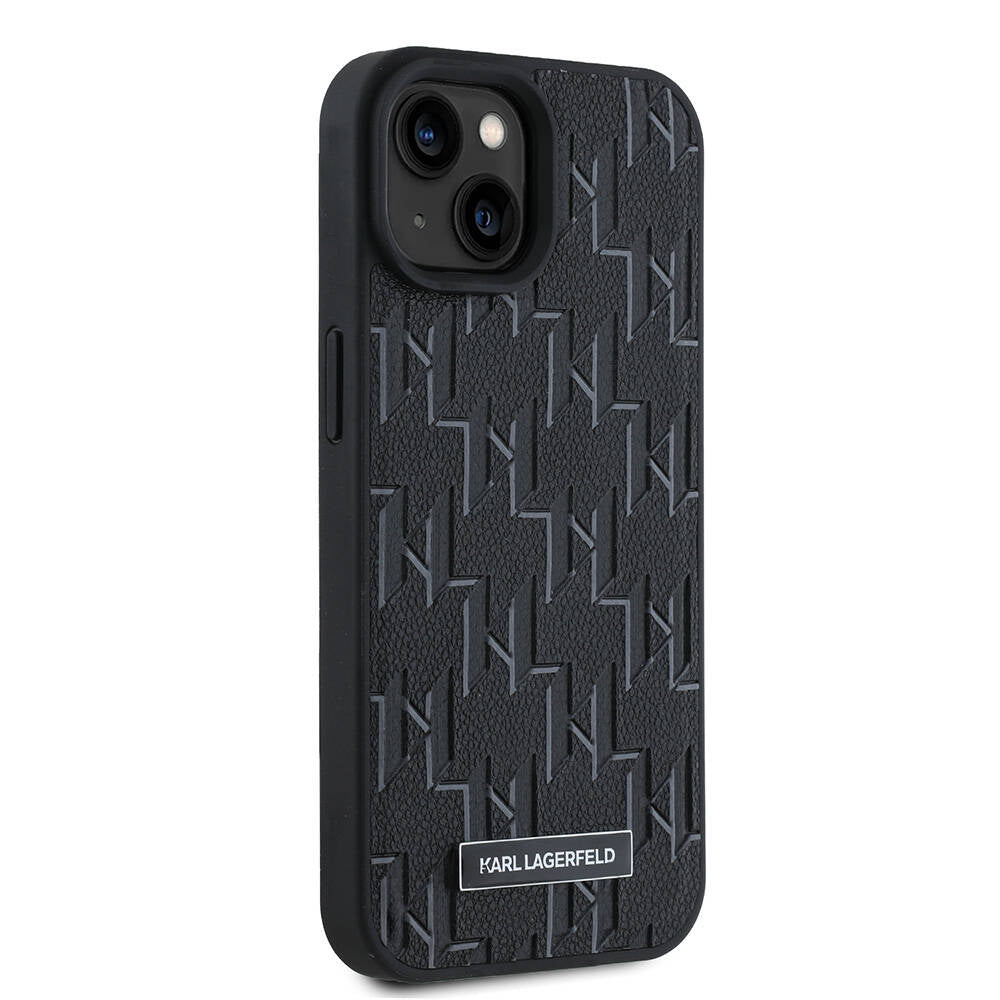 iPhone 15 Kılıf Karl Lagerfeld Orijinal Lisanslı M-safe Şarj Özellikli KL Yazılı Hot Stamp Kılıf