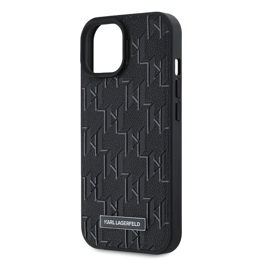 iPhone 15 Kılıf Karl Lagerfeld Orijinal Lisanslı M-safe Şarj Özellikli KL Yazılı Hot Stamp Kılıf