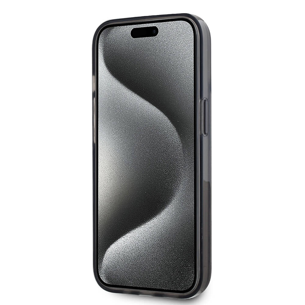 iPhone 15 Kılıf Karl Lagerfeld Orijinal Lisanslı Simli KL Yazılı Monogram Gradıent Kılıf