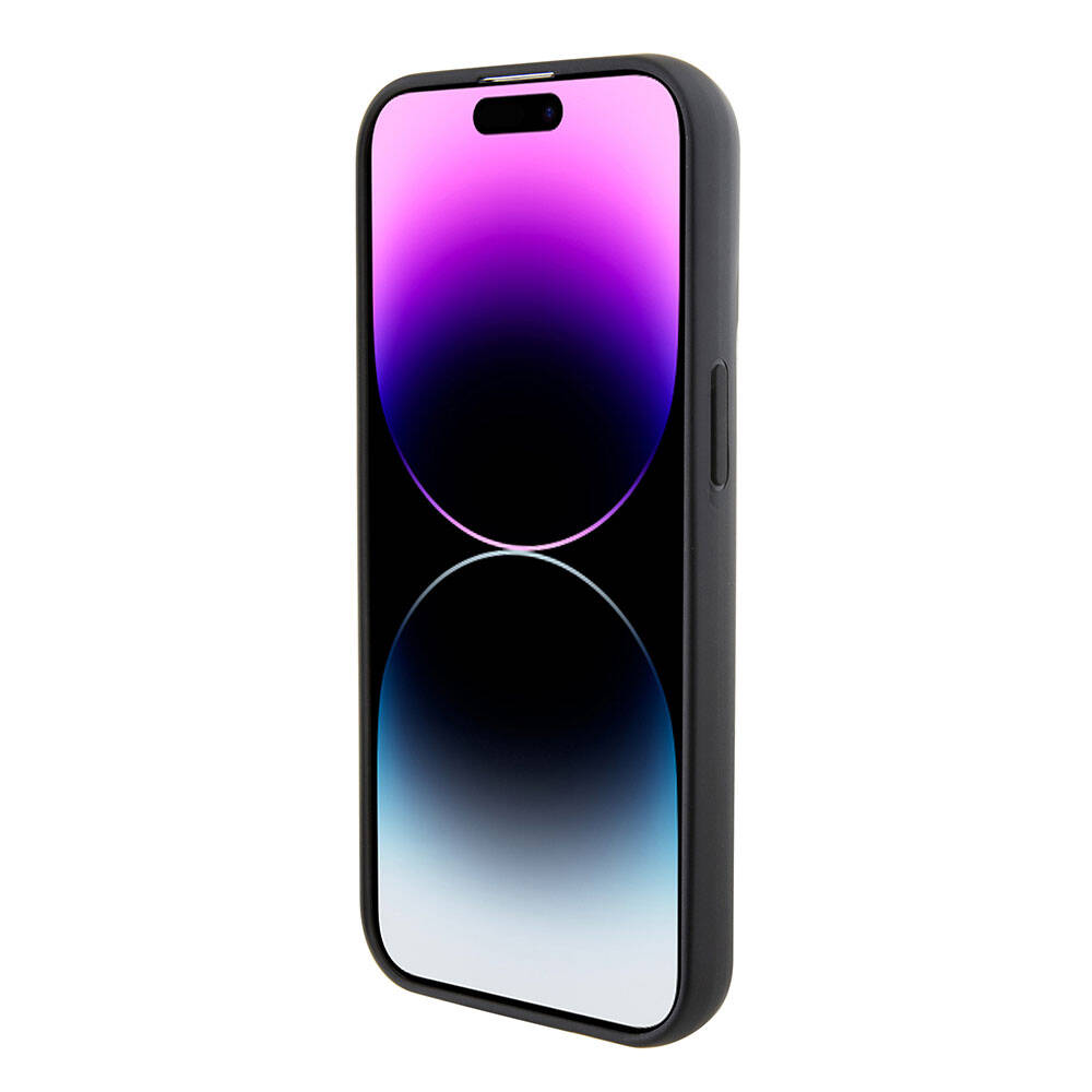 iPhone 15 Kılıf Karl Lagerfeld İkonik Fixed Glitter Metal Logo Orijinal Lisanslı Kılıf