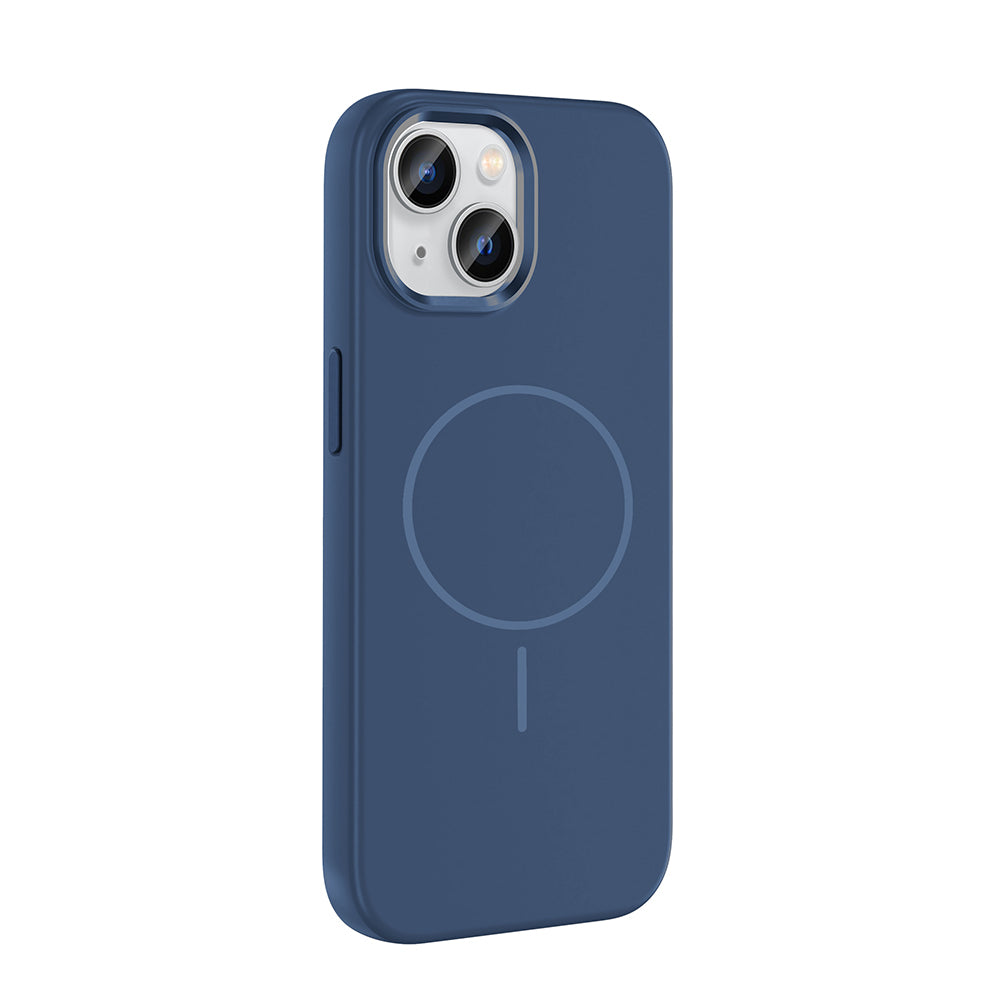 iPhone 15 Kılıf M-Safe Şarj Özellikli Metal Kamera Çerçeveli Zore Edi Silikon Kılıf