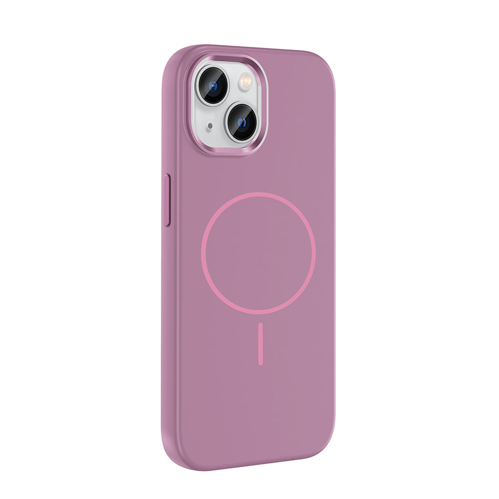 iPhone 15 Kılıf M-Safe Şarj Özellikli Metal Kamera Çerçeveli Zore Edi Silikon Kılıf