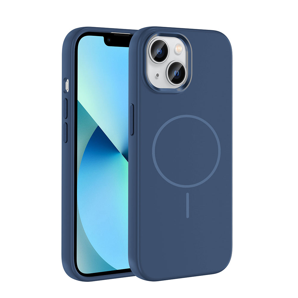 iPhone 15 Kılıf M-Safe Şarj Özellikli Metal Kamera Çerçeveli Zore Edi Silikon Kılıf