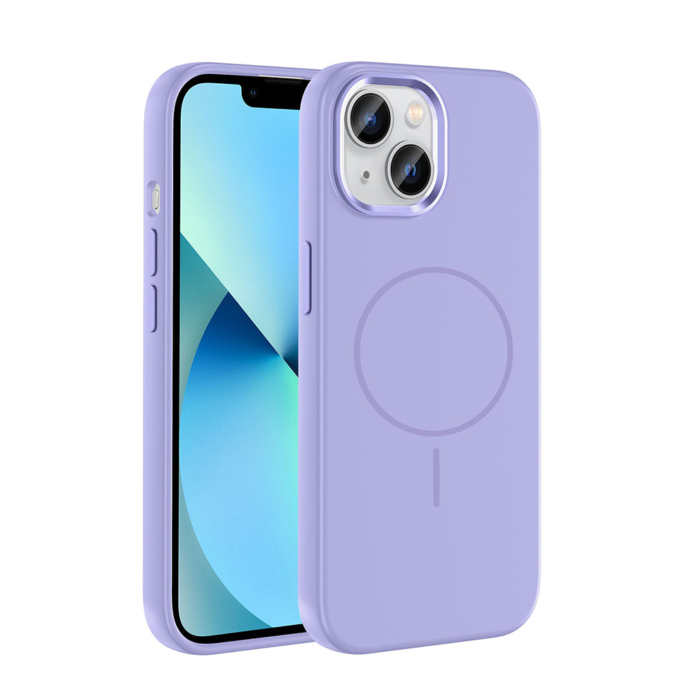 iPhone 15 Kılıf M-Safe Şarj Özellikli Metal Kamera Çerçeveli Zore Edi Silikon Kılıf
